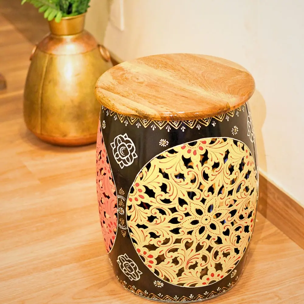 viharkriti Iron Colorfull Stool Art img 5.webp