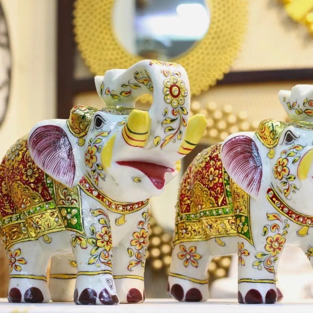 viharkriti Marble Elephant Pair 12X15 img 3.webp
