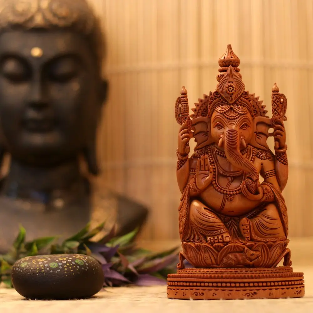 Wooden  Shesham Ganesh Ji 