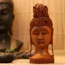 WOODEN LORD SHIVA 8 INCH 