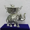 Brass Elephant Bowl W/Box 