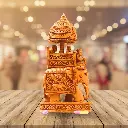 Wooden Ambabari Elephant (10 Inch)