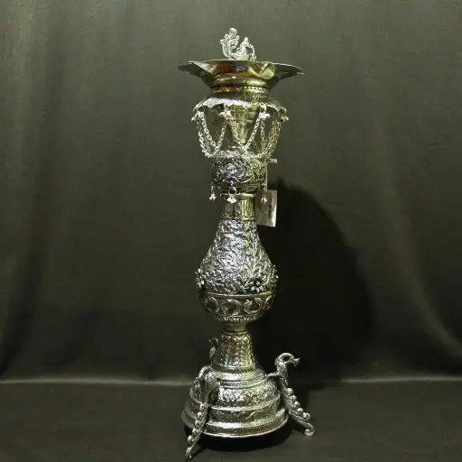 Brass Peacock Samai Diya 